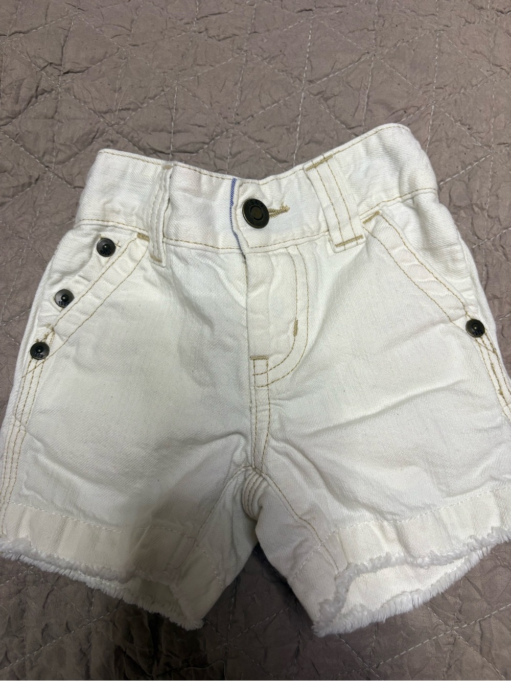 Baby Gap White Denim Shorts 3-6 mnths